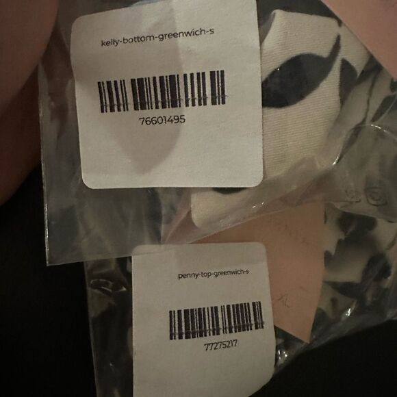 Skatie two piece bikini greenwich black and white floral - Picture 3 of 3